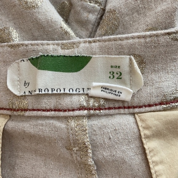 ANTHROPOLOGIE I Gold Polka Dot Shorts - Picture 4 of 4